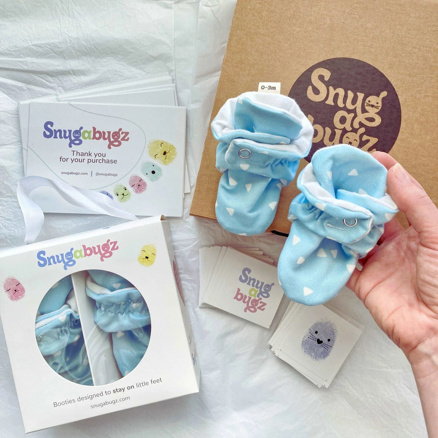 Snugabugz Booties - Blue-Kids-Ohh! By Gum - Shop Sustainable