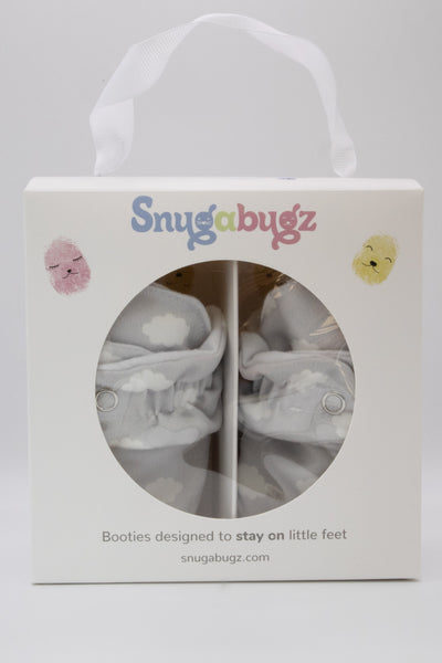 Snugabugz Stay On Booties - Grey Clouds-Kids-Ohh! By Gum - Shop Sustainable