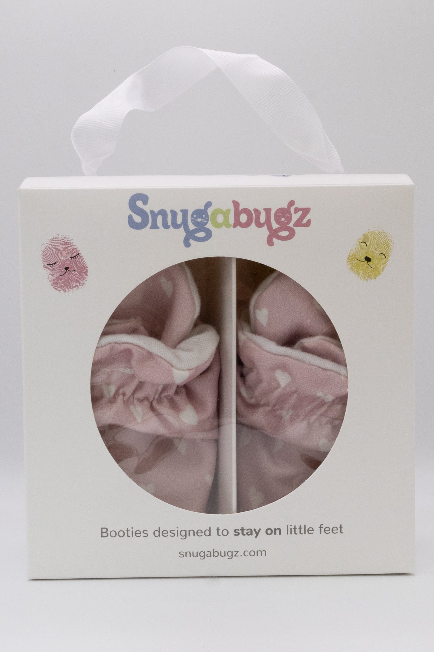 Snugabugz Stay On Booties - Pink Hearts-Kids-Ohh! By Gum - Shop Sustainable