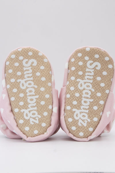 Snugabugz Stay On Booties - Pink Hearts-Kids-Ohh! By Gum - Shop Sustainable