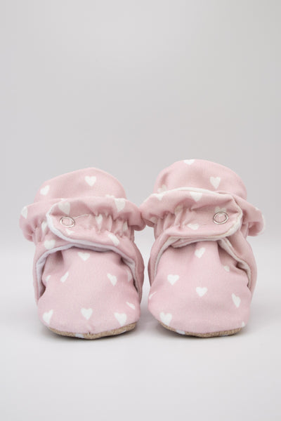 Snugabugz Stay On Booties - Pink Hearts-Kids-Ohh! By Gum - Shop Sustainable