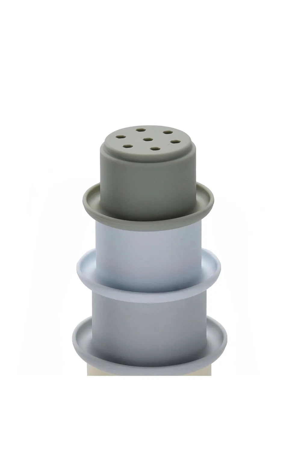  Kids stacking cups on a white background