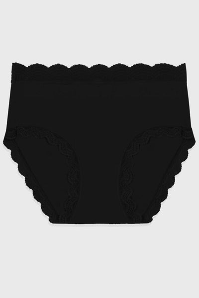 Stripe & Stare High Rise Knicker - Black