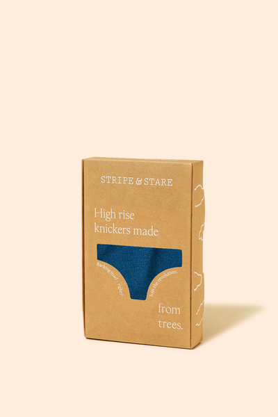 Stripe & Stare High Rise Knicker - Midnight/Hot Pink