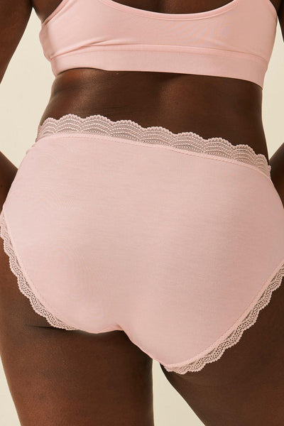 Stripe & Stare High Rise Knicker - Pink-a-Boo