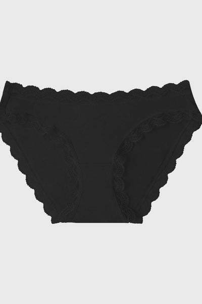 Stripe & Stare Knicker - Black