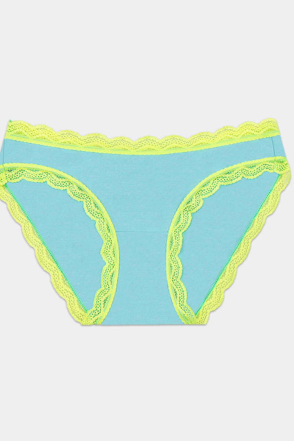 Stripe & Stare Knicker - Bubblegum / Lemon