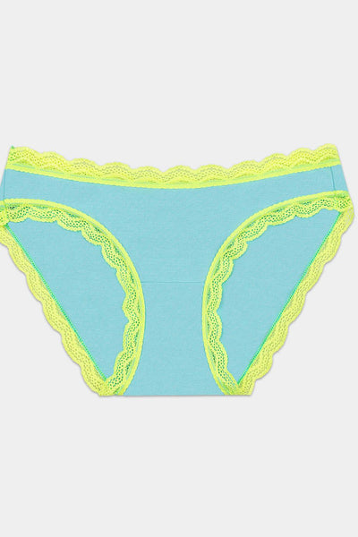 Stripe & Stare Knicker - Bubblegum / Lemon