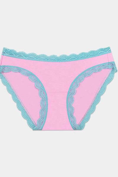 Stripe & Stare Knicker - Candy Floss / Bubblegum
