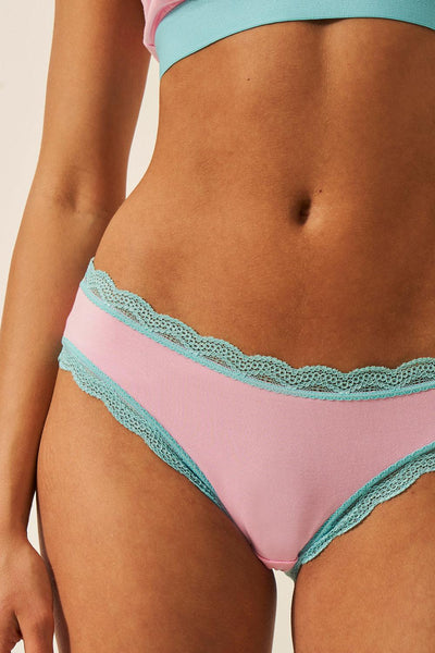 Stripe & Stare Knicker - Candy Floss / Bubblegum