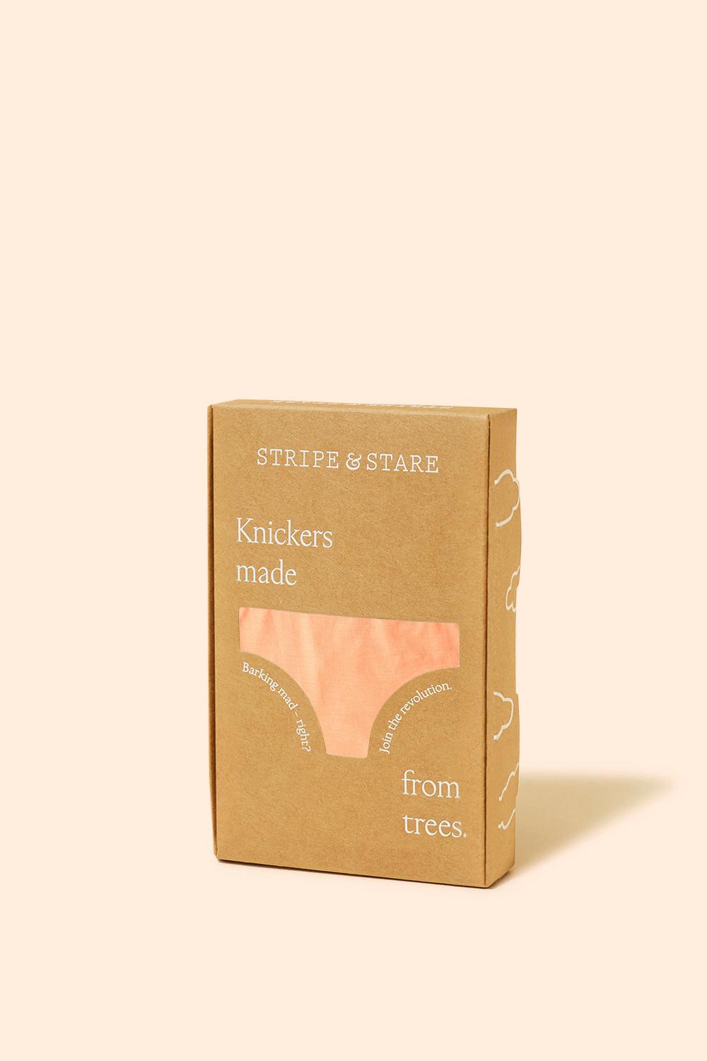 Stripe & Stare Knicker - Mango / Candy Floss