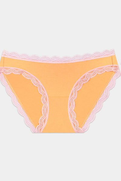 Stripe & Stare Knicker - Mango / Candy Floss
