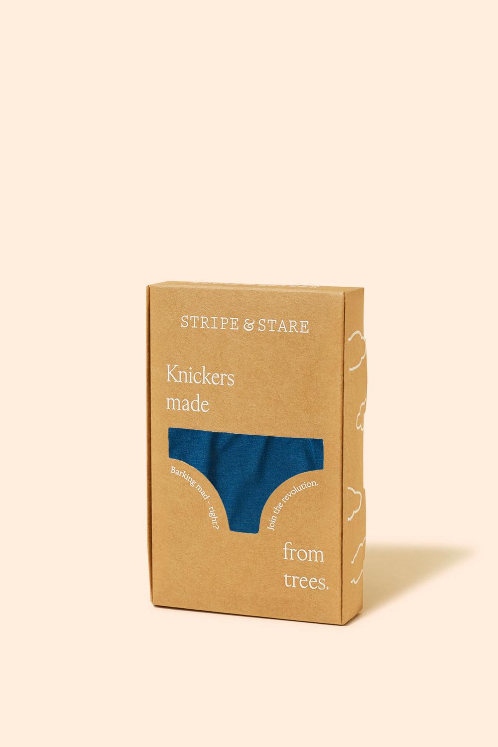 Stripe & Stare Knicker - Midnight/Hot  Pink
