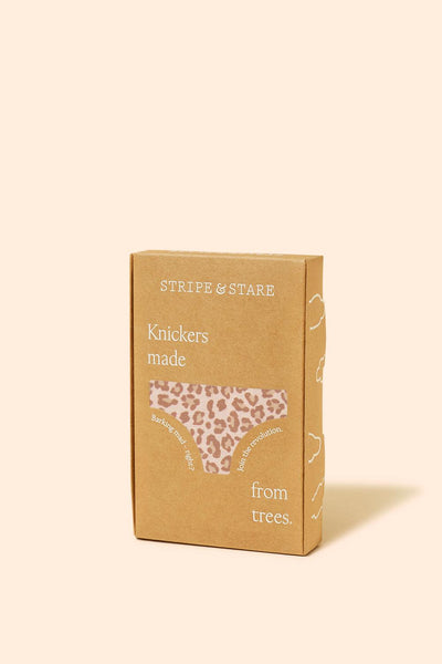 Stripe & Stare Knicker - Neutral Leopard Sand