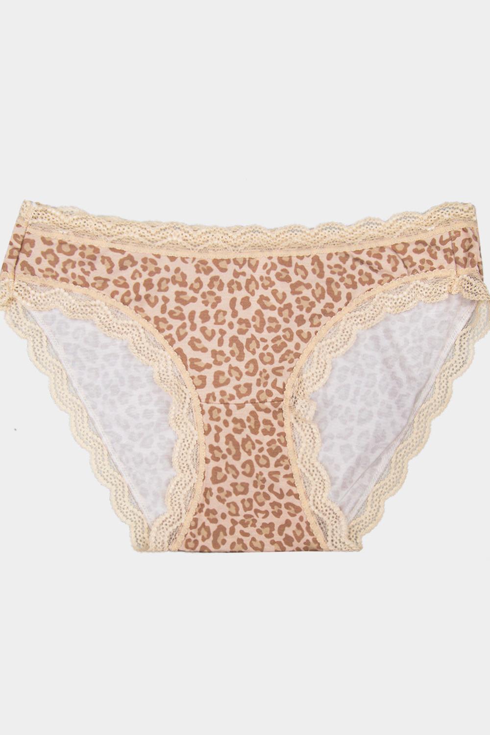 Stripe & Stare Knicker - Neutral Leopard Sand