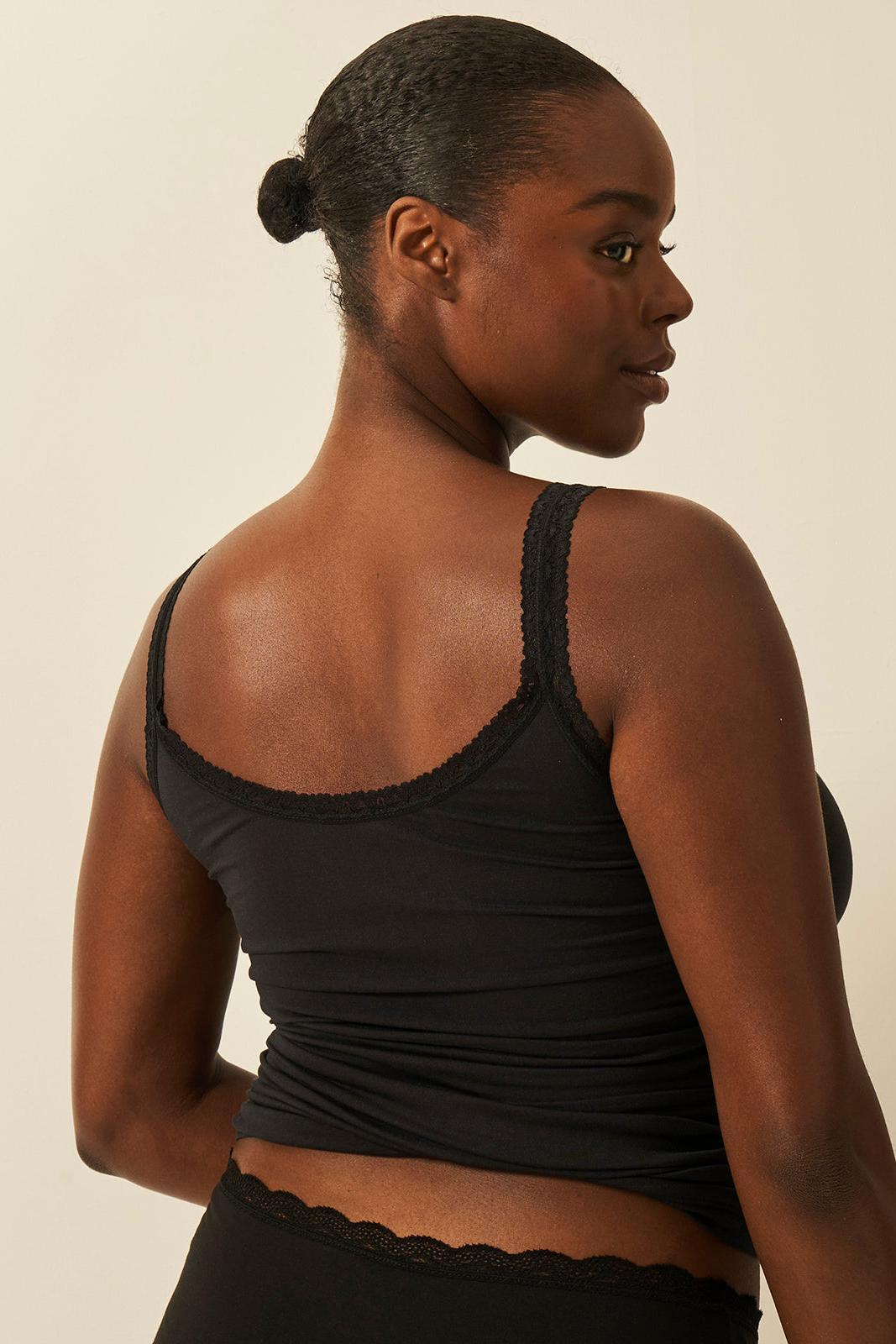 Stripe & Stare Lace Cami - Black