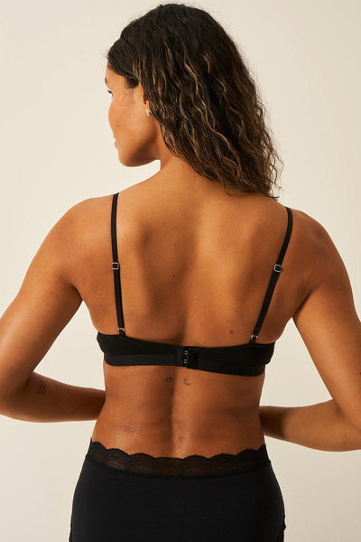 Stripe & Stare Padded Bra - Black