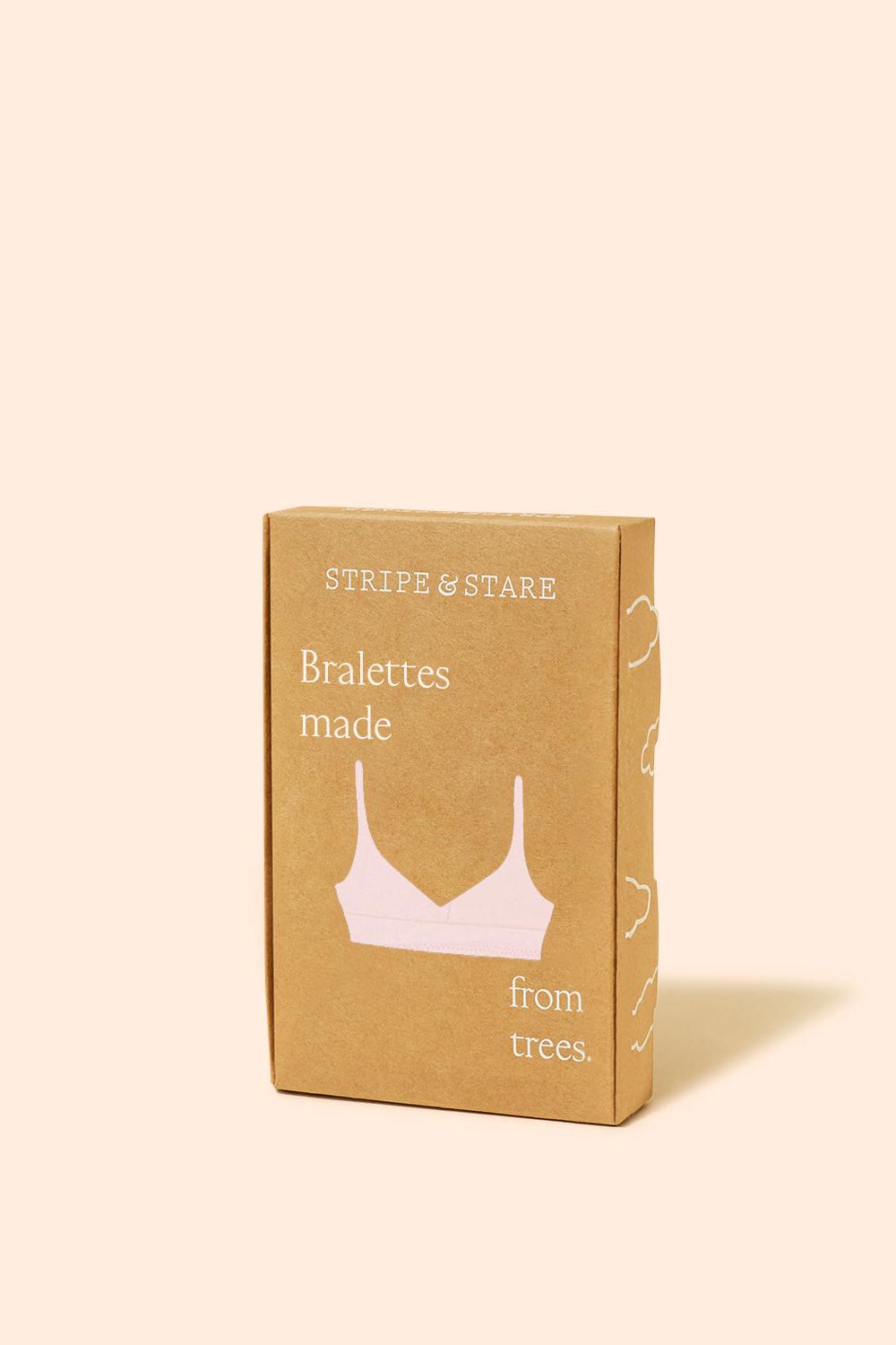 Stripe & Stare Plunge Lace Bra - Pink- a-boo