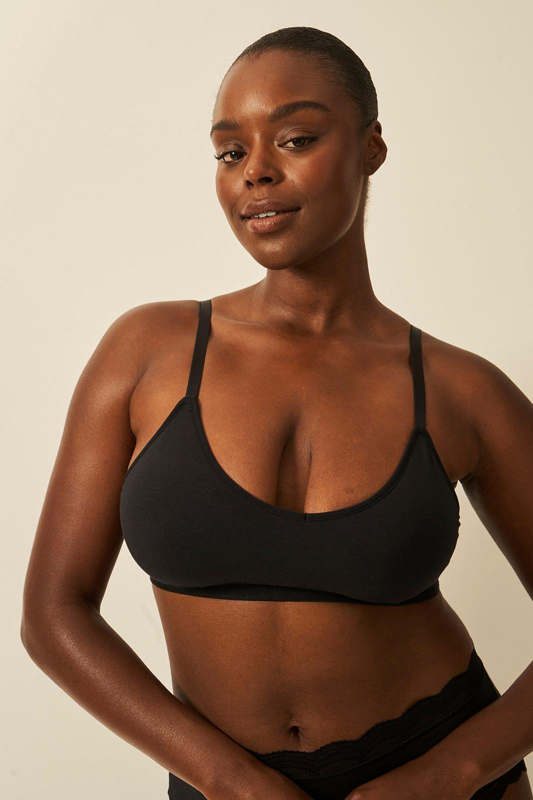 Stripe & Stare T-Shirt Bra - Black
