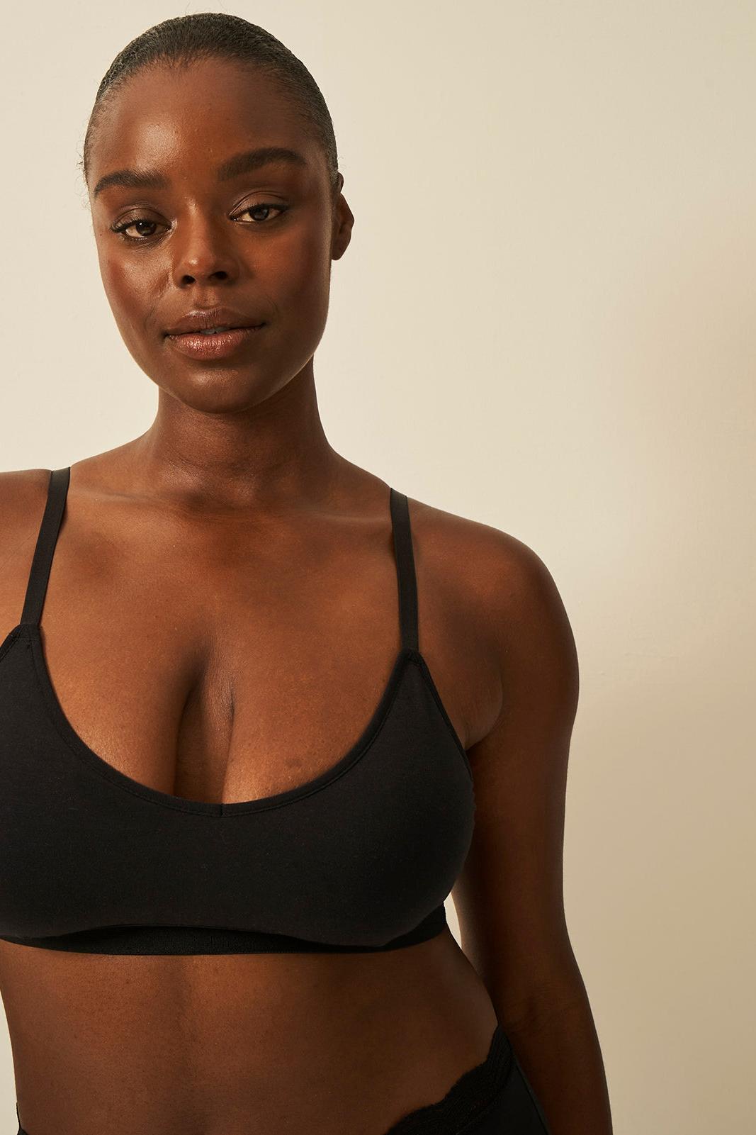 Stripe & Stare T-Shirt Bra - Black