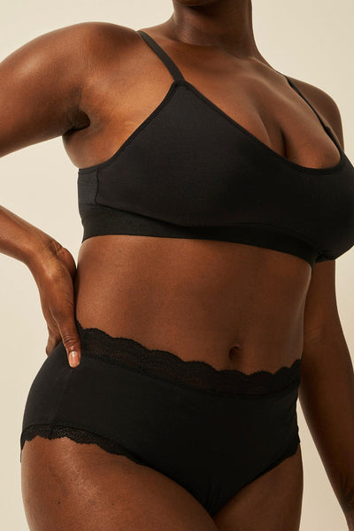 Stripe & Stare T-Shirt Bra - Black