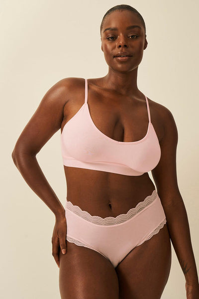 Stripe & Stare T-Shirt Bra - Pink-a-boo