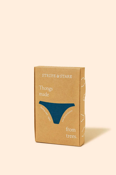 Stripe & Stare Thong - Midnight/Hot  Pink