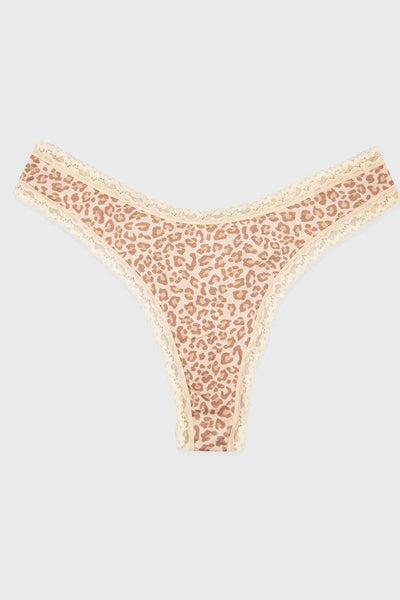 Stripe & Stare Thong - Neutral Leopard Sand