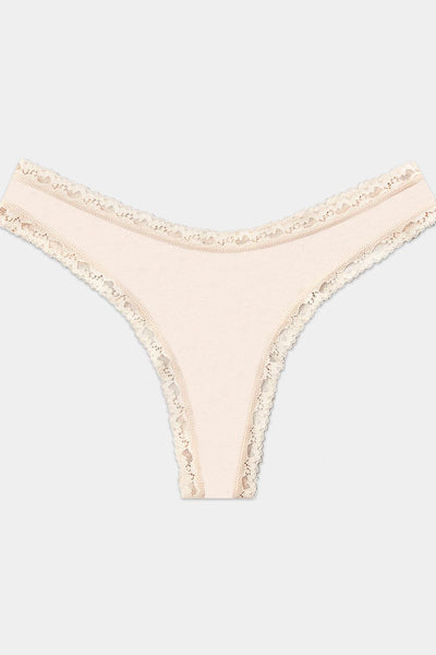 Stripe & Stare Thong - Sand