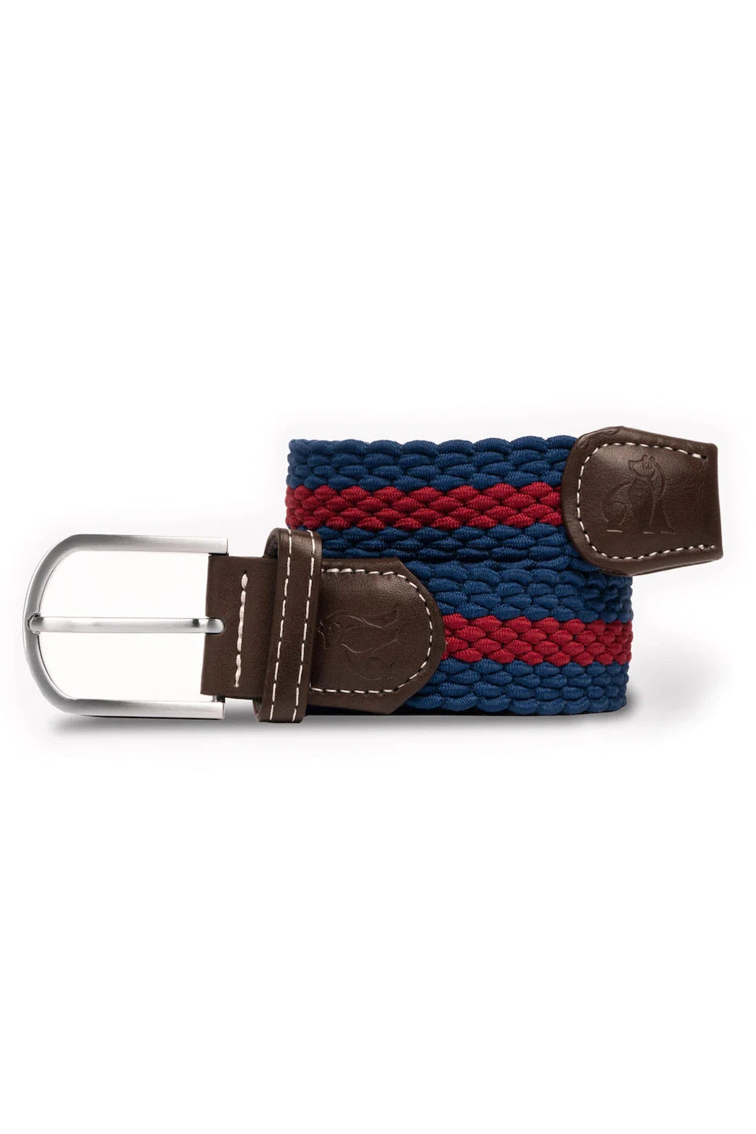 Swole Panda Blue / Burgundy Stripe Woven Belt-Mens-Ohh! By Gum - Shop Sustainable