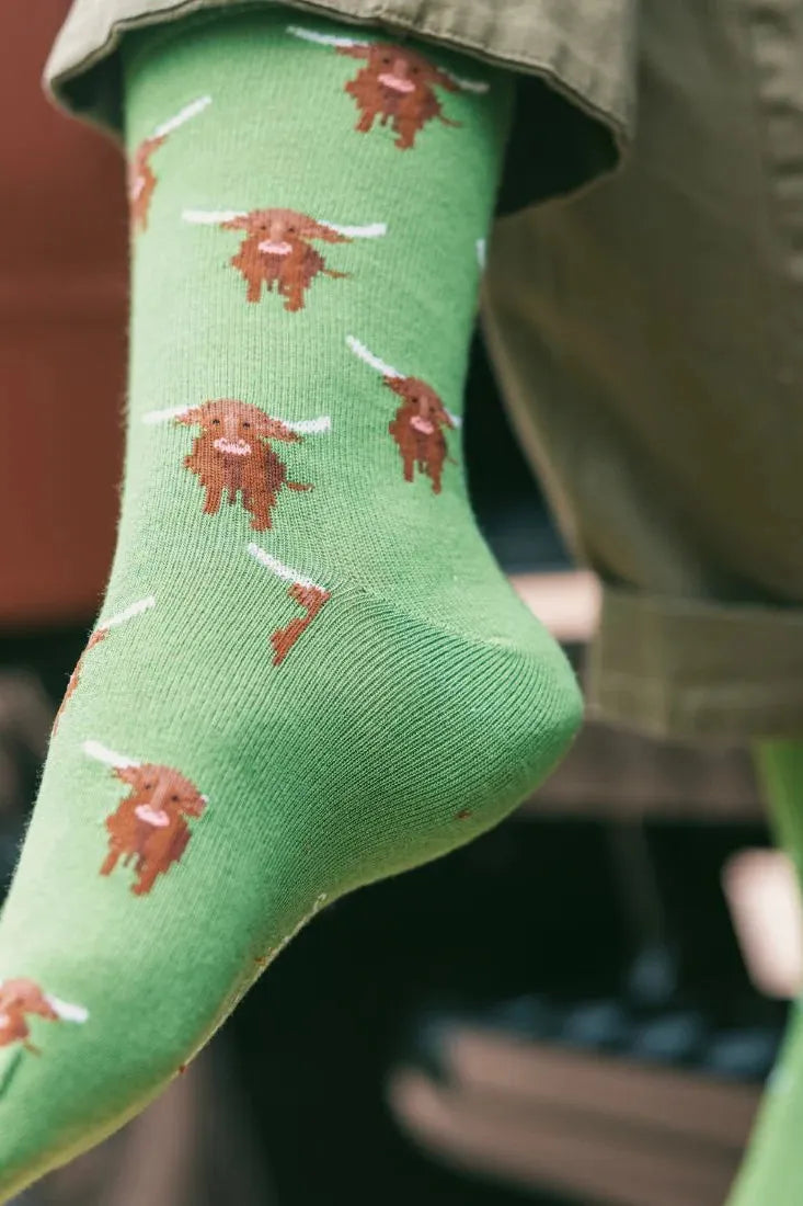 Swole Panda Highland Cow Socks