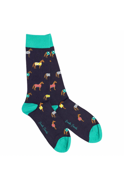 Swole Panda Horse Socks (4-7)-Womens-Ohh! By Gum - Shop Sustainable