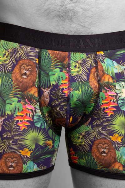 Swole Panda Jungle Bamboo Boxers Black-Mens-Ohh! By Gum - Shop Sustainable