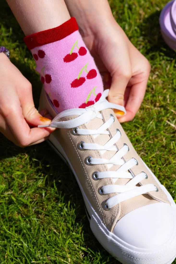 Swole Panda Kids Cherry Bamboo Socks-Kids-Ohh! By Gum - Shop Sustainable