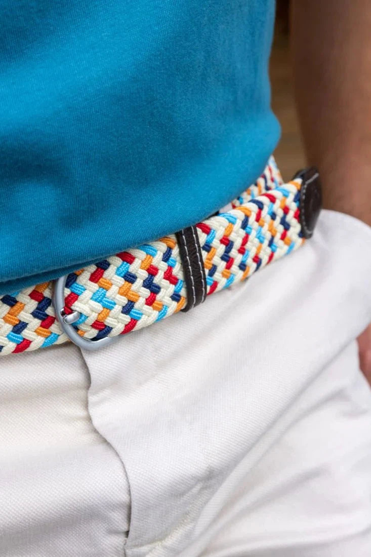 Swole Panda Multi Colour Zigzag Woven Belt-Womens-Ohh! By Gum - Shop Sustainable