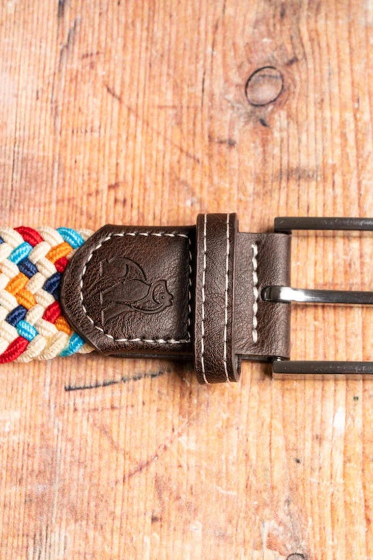 Swole Panda Multi Colour Zigzag Woven Belt-Womens-Ohh! By Gum - Shop Sustainable