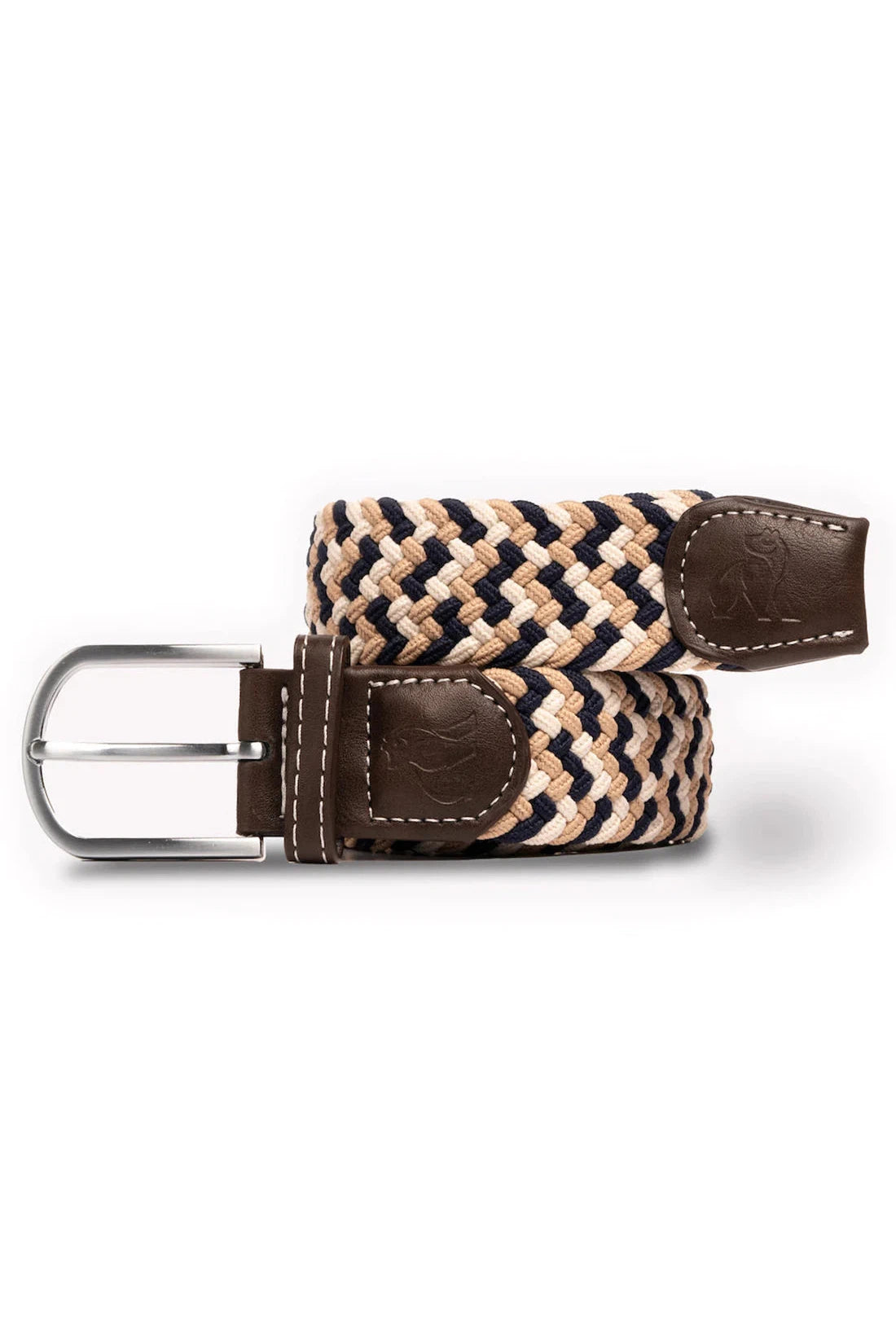 Swole Panda Navy / Beige Zigzag Woven Belt-Womens-Ohh! By Gum - Shop Sustainable
