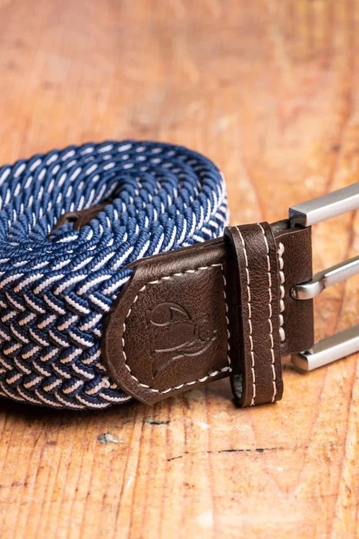 Swole Panda Navy Fine Weave Woven Belt-Mens-Ohh! By Gum - Shop Sustainable