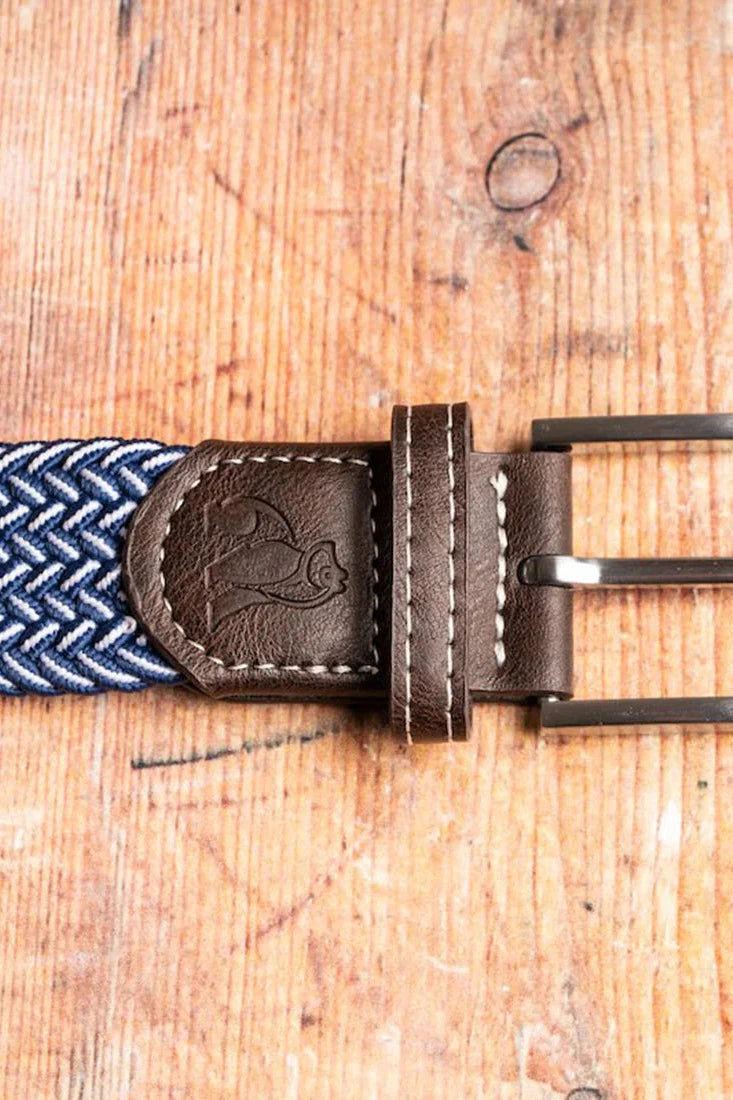 Swole Panda Navy Fine Weave Woven Belt-Mens-Ohh! By Gum - Shop Sustainable