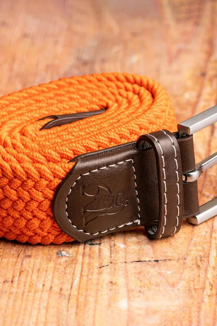 Swole Panda Orange Woven Belt-Mens-Ohh! By Gum - Shop Sustainable
