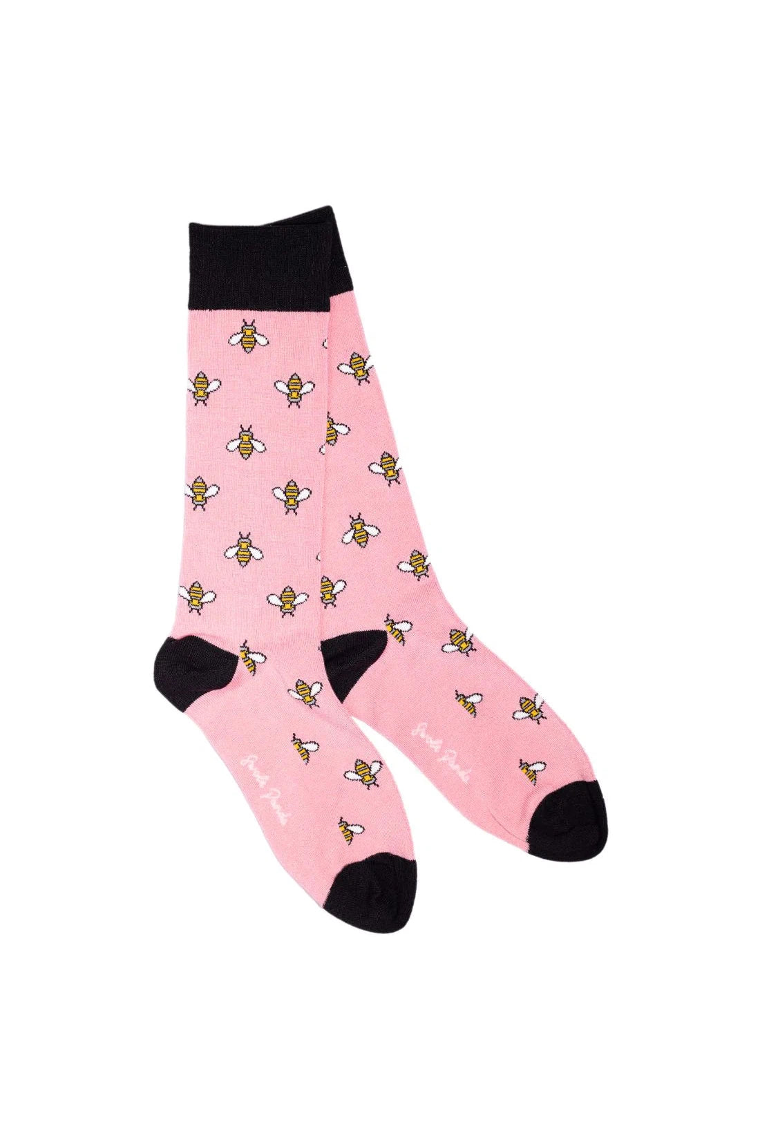 Swole Panda Pink Bumblebee Bamboo Socks-Womens-Ohh! By Gum - Shop Sustainable