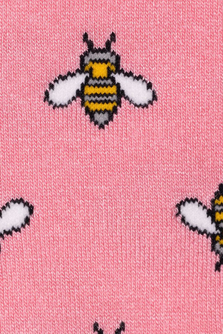 Swole Panda Pink Bumblebee Bamboo Socks-Womens-Ohh! By Gum - Shop Sustainable