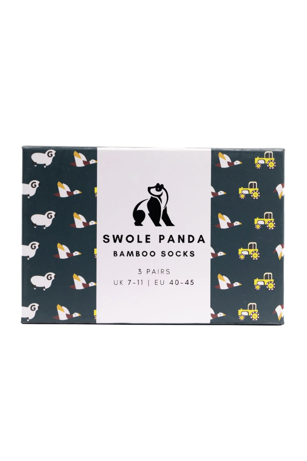 Swole Panda Sock Gift Box - 3 Pairs -Farm Gift Set (7-11)-Mens-Ohh! By Gum - Shop Sustainable