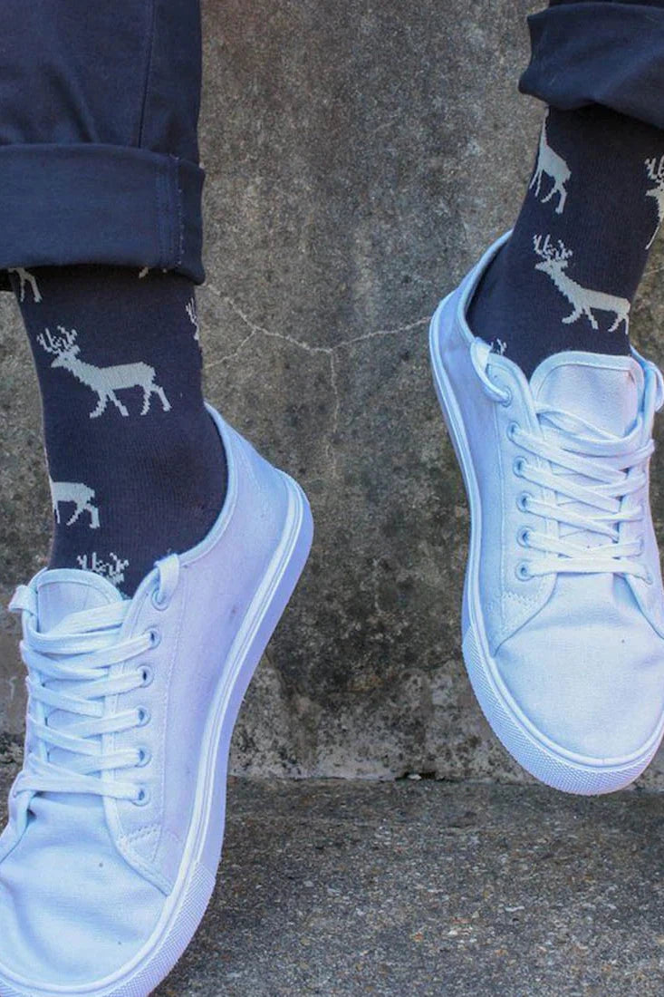 Swole Panda Stag Bamboo Socks-Mens-Ohh! By Gum - Shop Sustainable