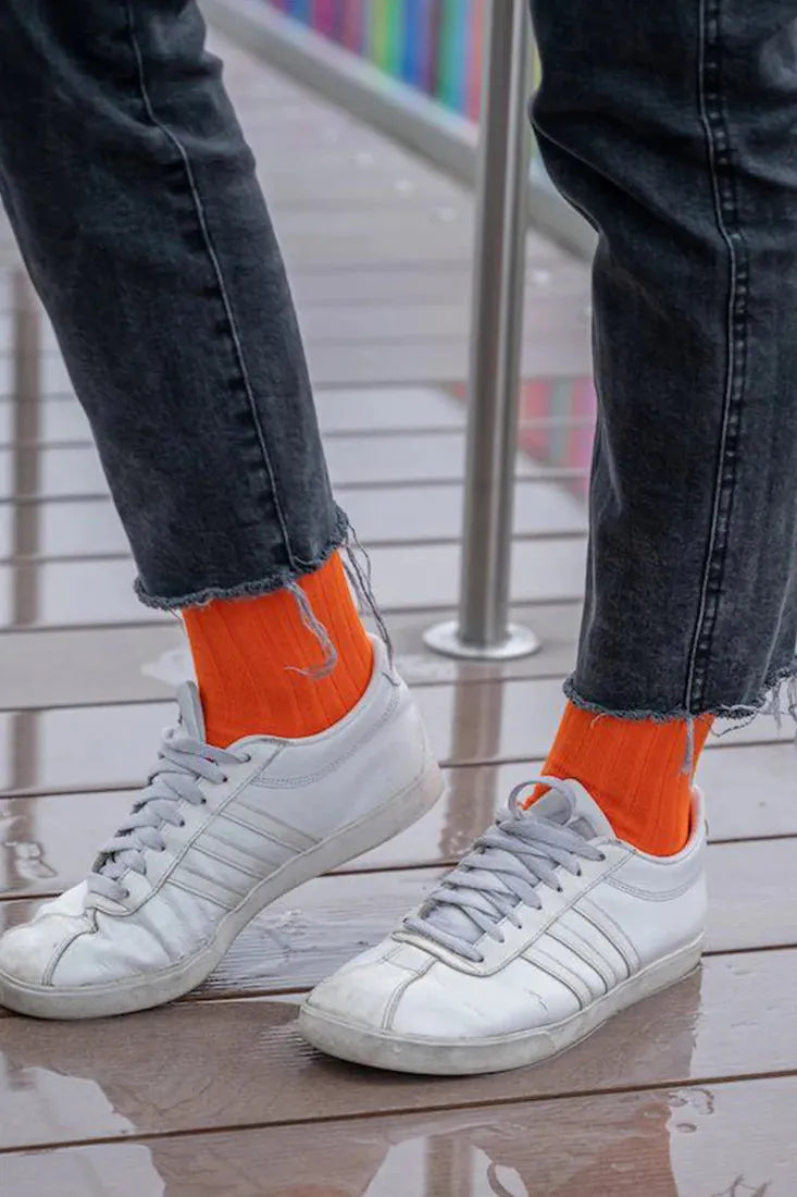 Swole Panda Tangerine Orange Socks