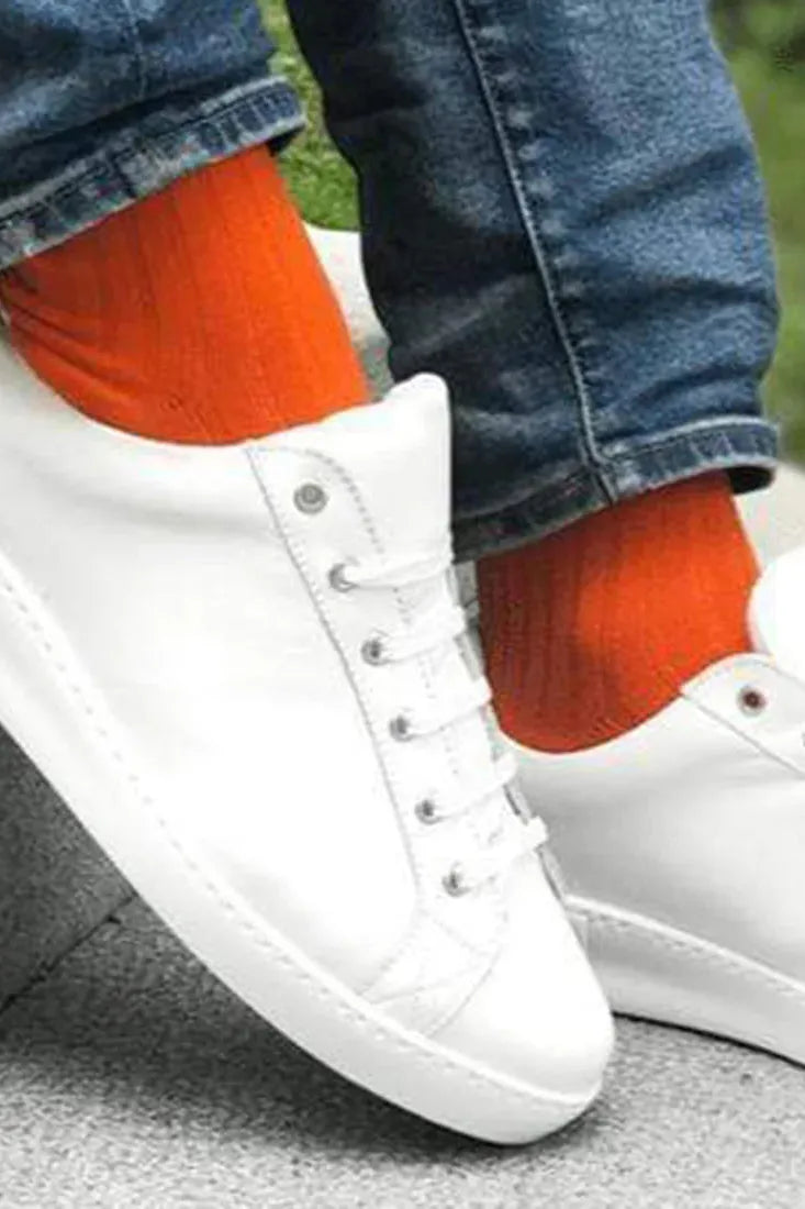Swole Panda Tangerine Orange Socks