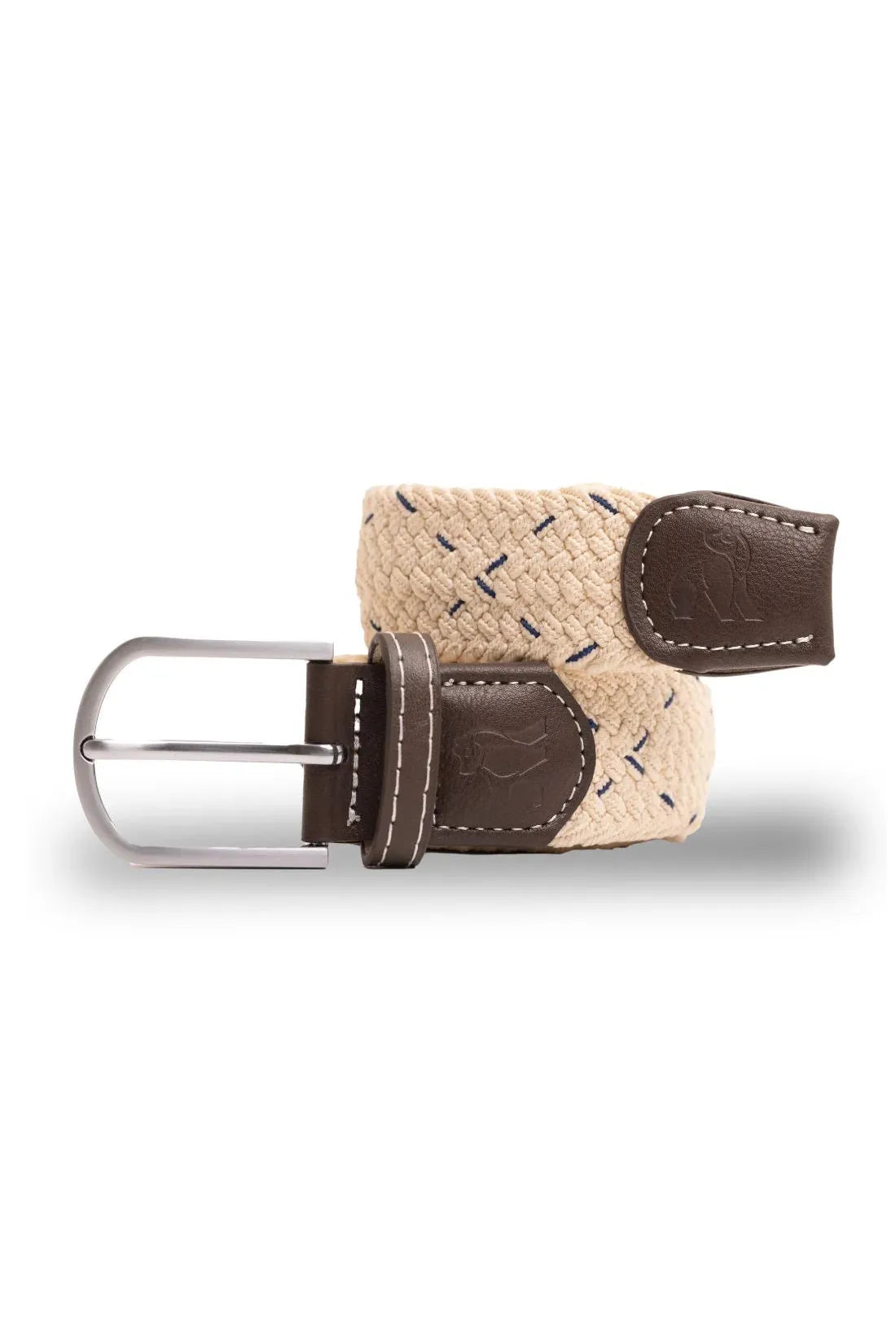 Swole Panda Woven Belt - Cream / Blue Dot