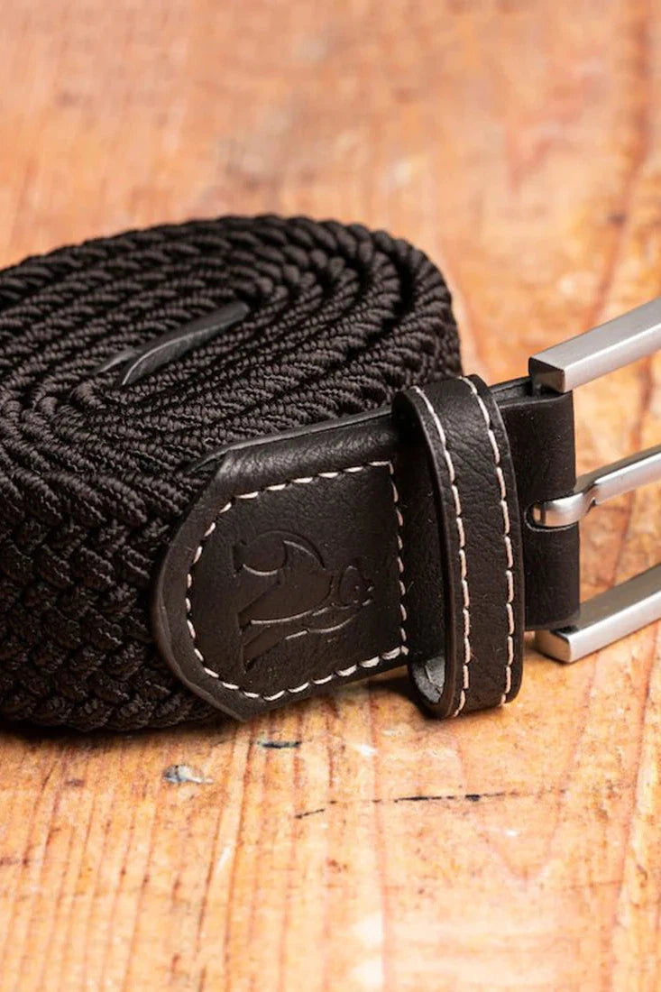 Swole Panda Woven Belt - Jet Black-Mens-Ohh! By Gum - Shop Sustainable