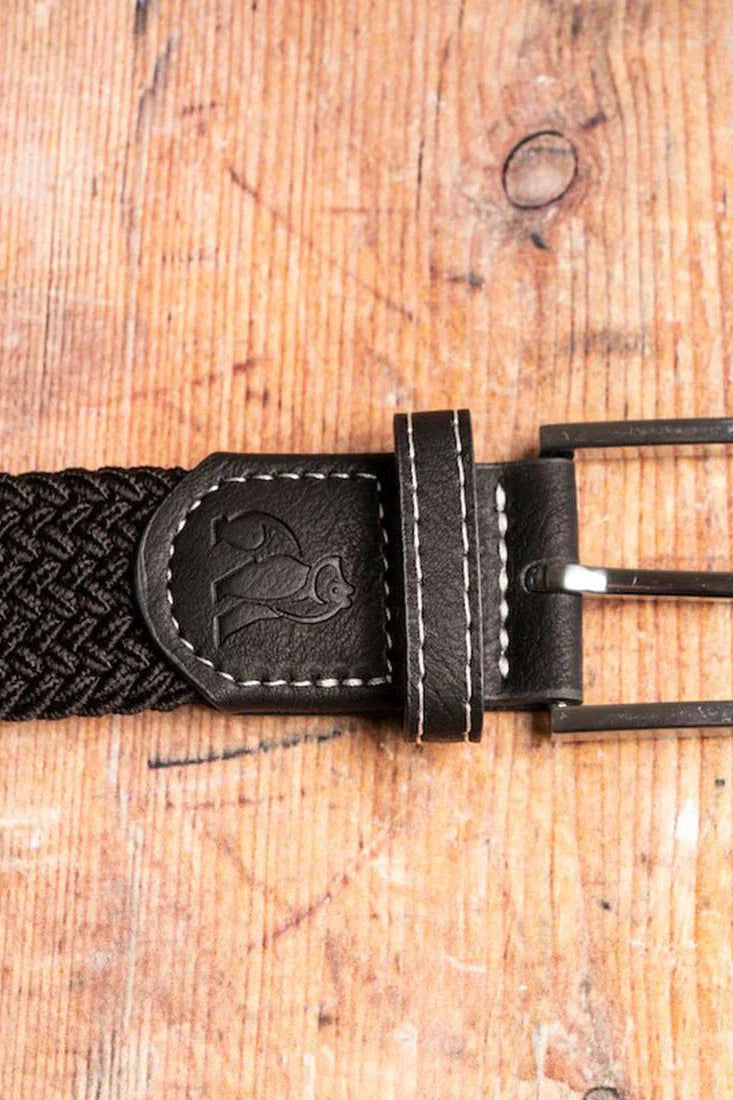 Swole Panda Woven Belt - Jet Black-Mens-Ohh! By Gum - Shop Sustainable