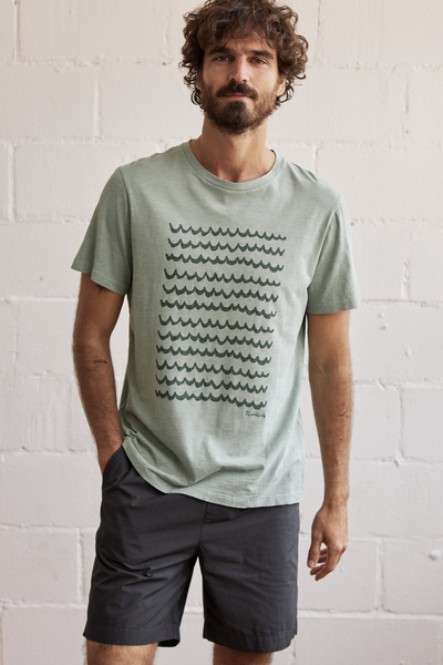 TWOTHIRDS Salm Tee - Lily Pad Green-Mens-Ohh! By Gum - Shop Sustainable